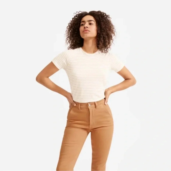 Everlane - The Sim Leg Crop - Brown/Tan - Size 00 - Good Condition!! - Picture 3 of 14